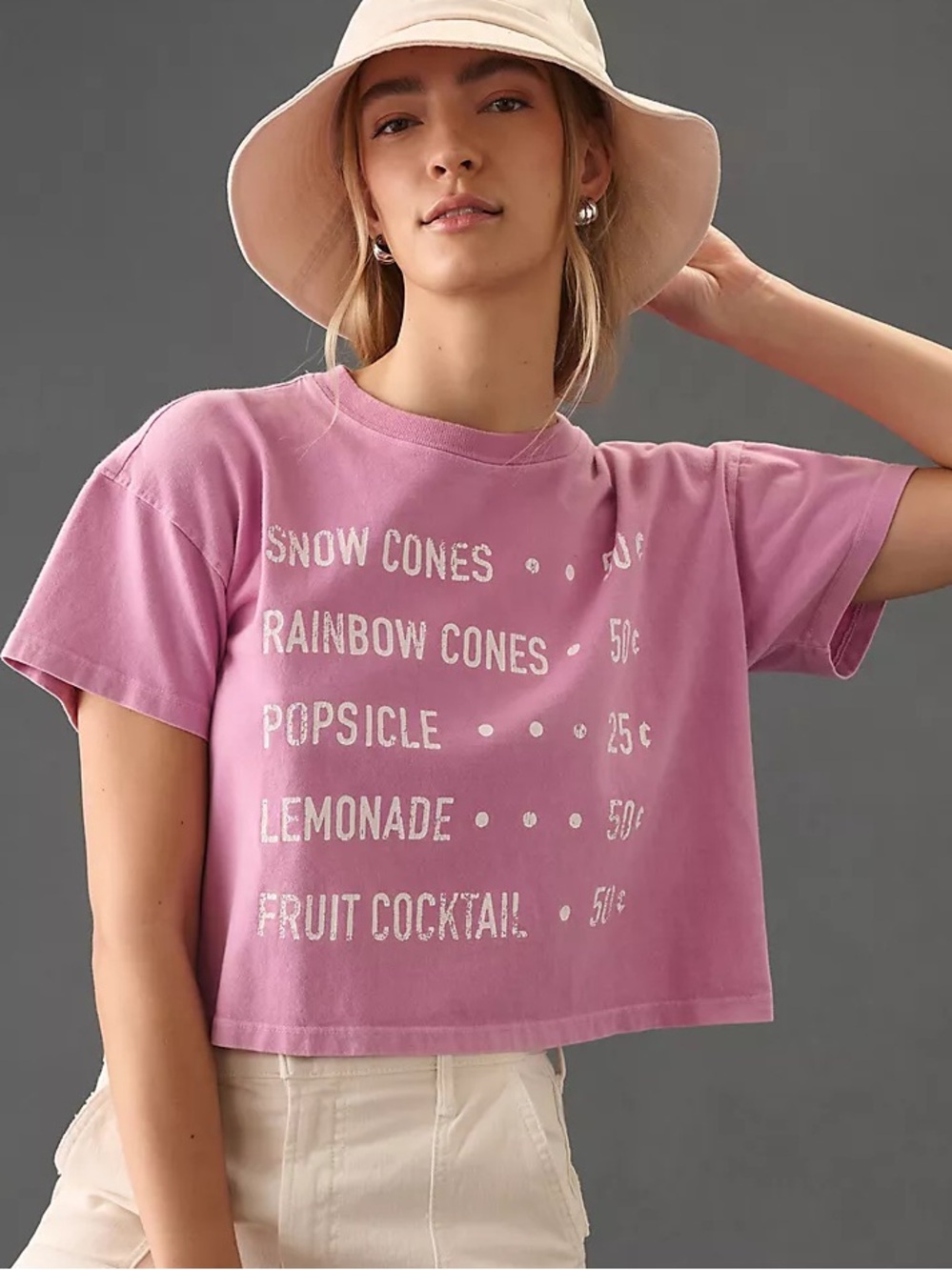 Mother The Grab Bag ‘One Of Each’ Summer Beach Menu Lavender Pink Crop Top XS